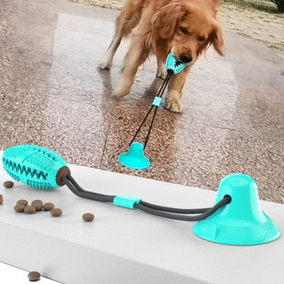 Dog Toys Silicon Suction Cup Tug Interactive Dog Ball Toys slow feeder Pet Chew Bite Tooth Cleaning Toothbrush Dogs Food Toys