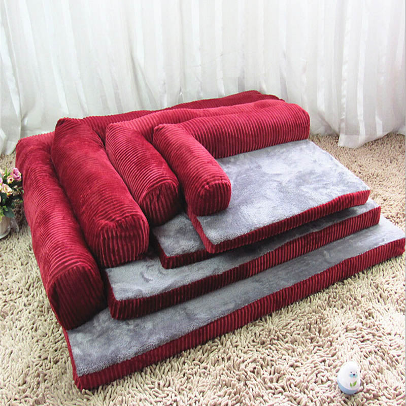 Dog Bed For Large Dogs Pet House Sofa Mat Detachable Cozy Warm Nest Beds Kennel Soft Pet Cat Puppy Cushion For Husky Labrador