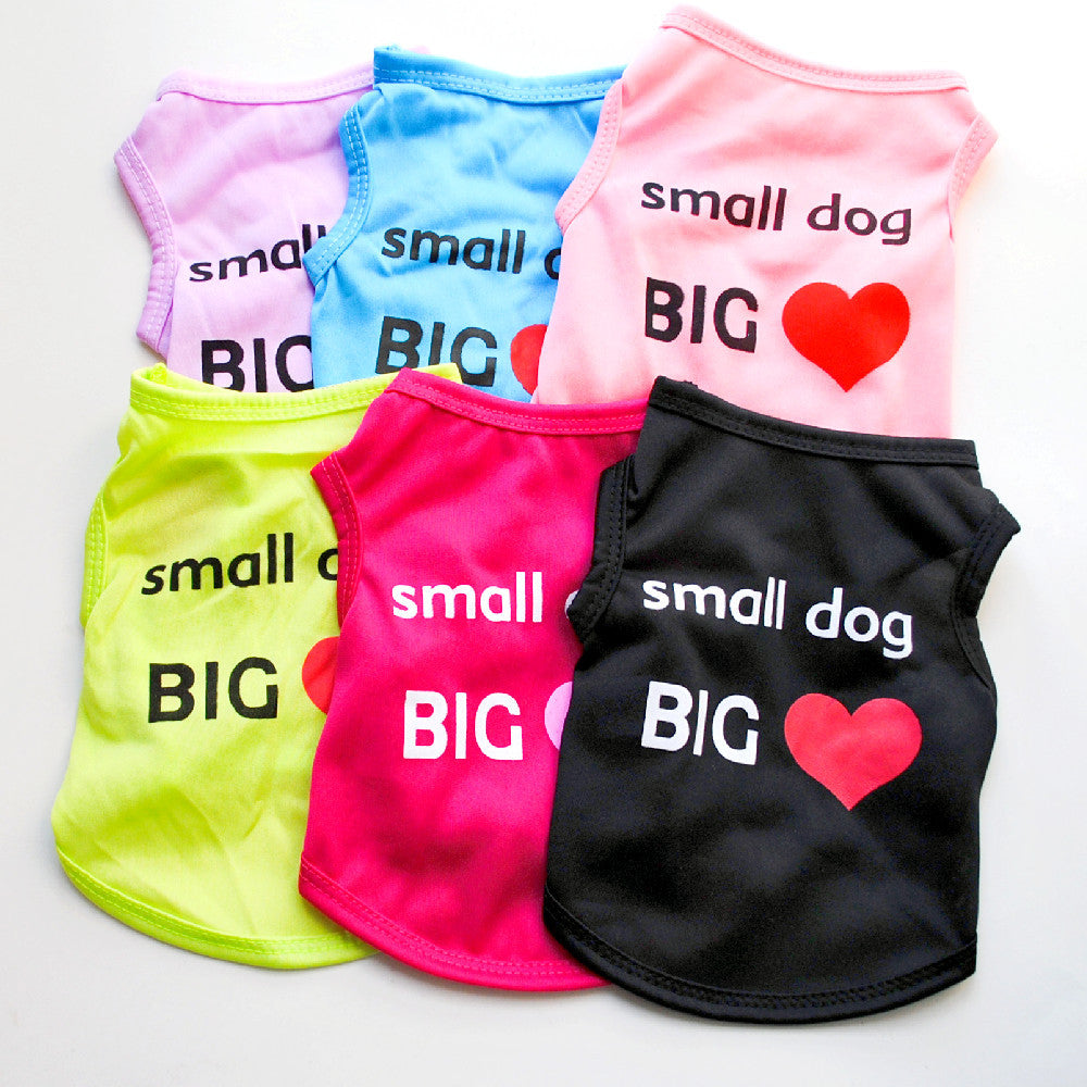 Source factory direct sales pet clothing puppy summer vest polyester breathable teddy clothes clothes pets