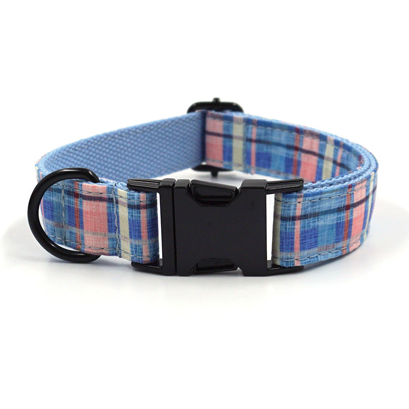 INS style gather plaid creative design black buckle pet collar traction rope bow dog portable bag dog package