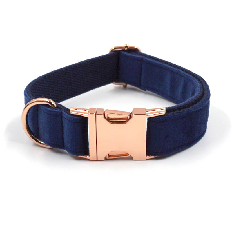 New Tibetan blue rose gold pet collar traction rope bow dog's portable bag set cross-border generation