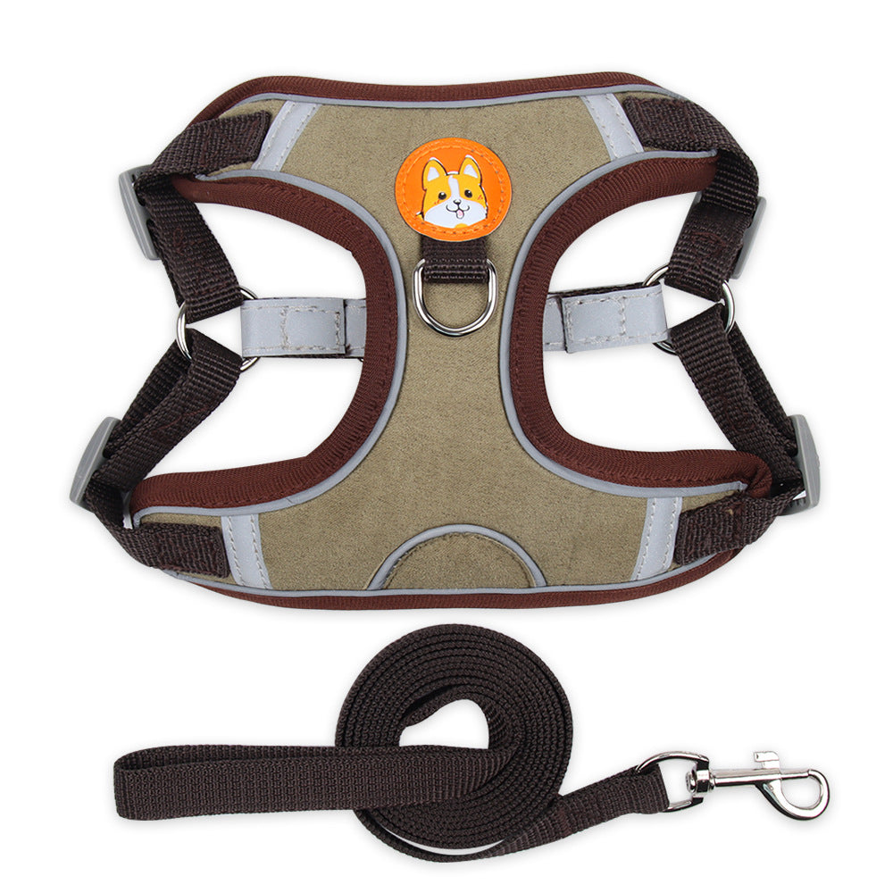 New pet chest harness vest type dog harness small dog dog rope wholesale reflective dog leash