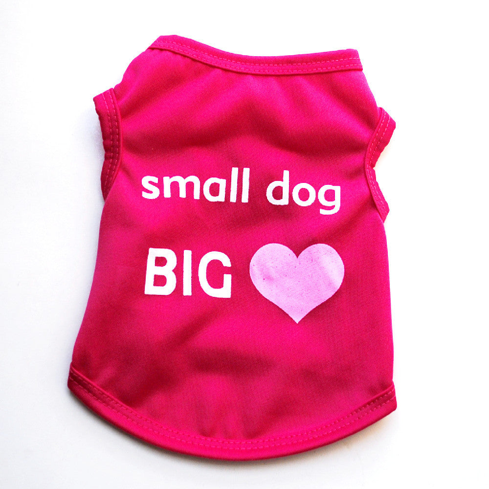 Source factory direct sales pet clothing puppy summer vest polyester breathable teddy clothes clothes pets