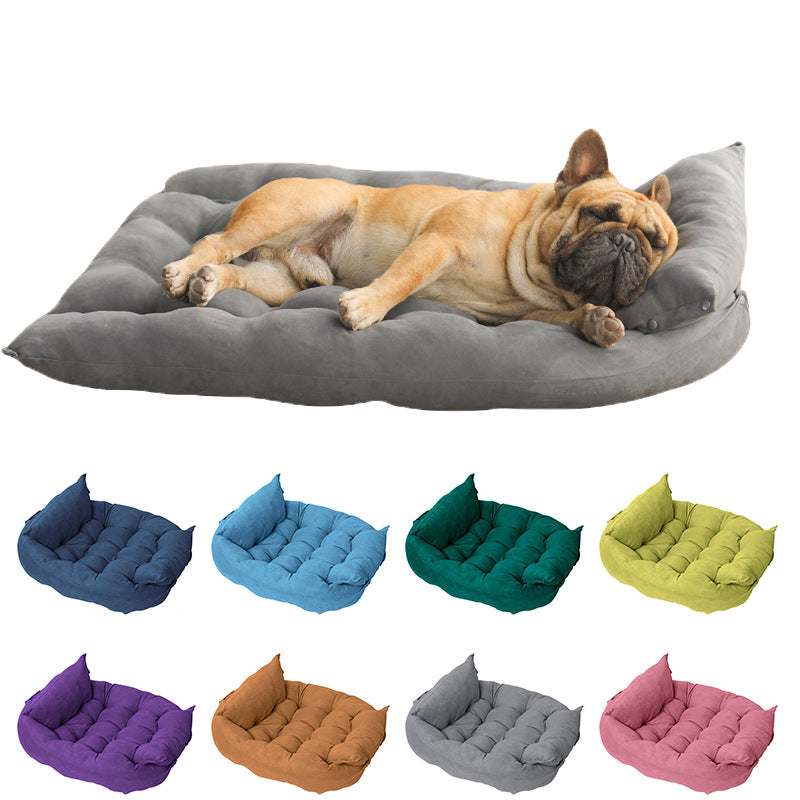 Cross-border Four Seasons Universal Summer Folding Dog Sofa Bed Soft Pet Pad French Small and Medium Dog Pet Kennel