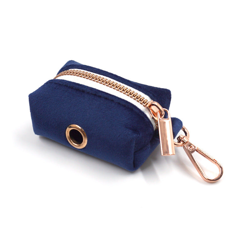 New Tibetan blue rose gold pet collar traction rope bow dog's portable bag set cross-border generation