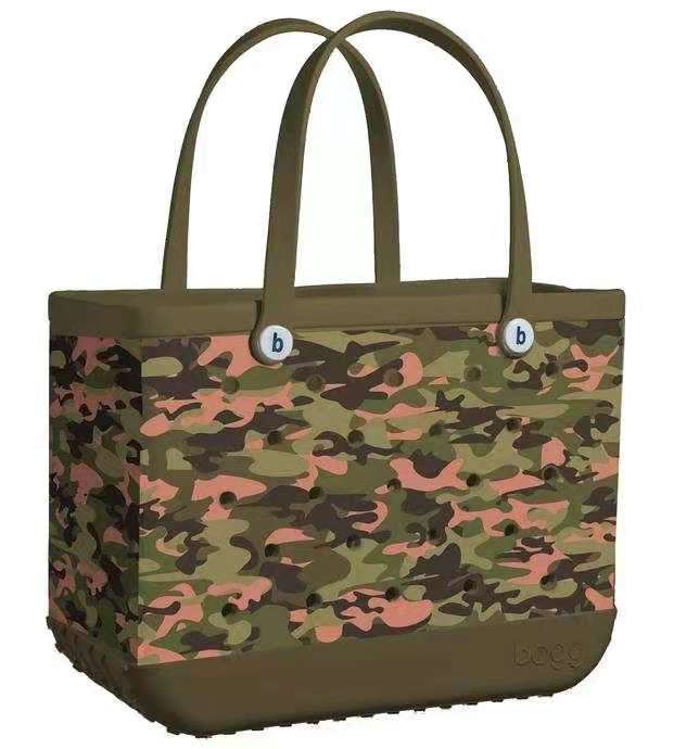 New European and American fashion outdoor printing EVA beach bag portable storage hole big bag basket shoulder bag pet bag