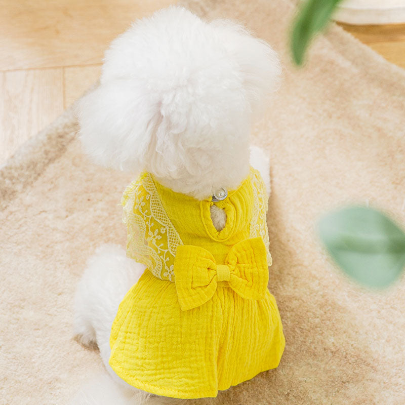 Pet Dog Skirt Spring Summer Thin Puppy Dress Pet Fruit Clothes Bichon Cherry Clothes Soft Dog Clothes XS-XL