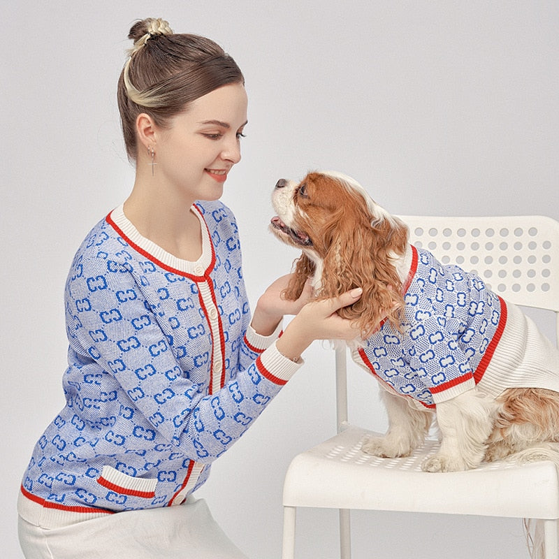 The New Dog Sweater  Pet Clothes Parent-child Wear Autumn and Winter Leisure Seven Sizes