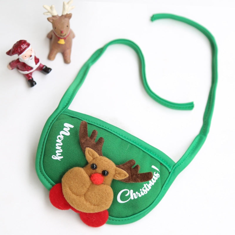 【Christmas Special】Pet Cat Christmas Hat Dog Saliva Towel Bib Autumn Match