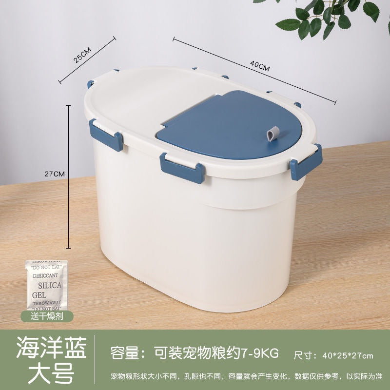 DAXINSI Pet Food Storage Container Airtight Food Container Pet Food Container Plastic Dry Food Container Dog Cat Food Storage Sealed Rice Bucket Box