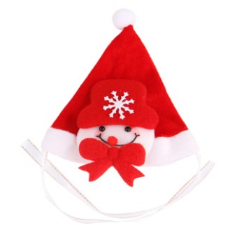 UOE-Christmas pet hat santa claus puppy cat costume hat red cute reindeer hat