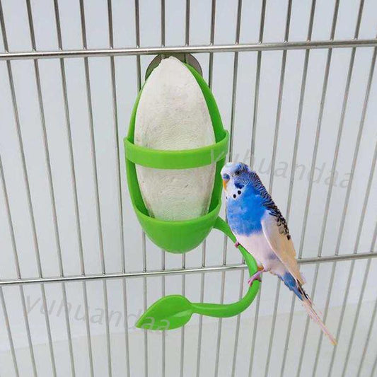 yu Pet Bird Supplies Parrot Feeder with Stand Rack Fruit Vegetable Holder Cage Accessories Plastic Hanging Food Container