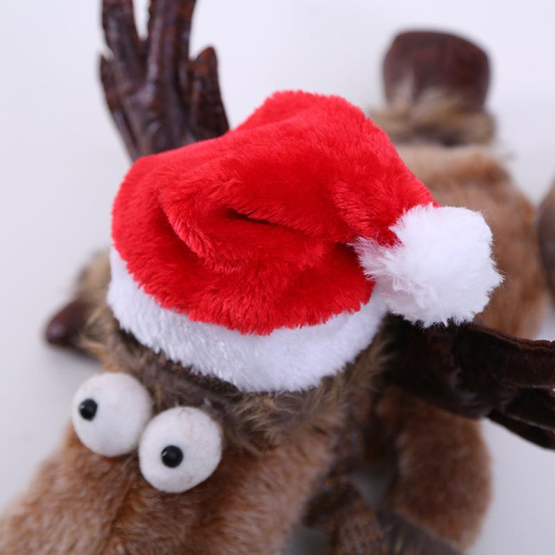 Christmas Small Plush Santa Hat for Pet Dog Cat Hat Merry Christmas Decorations For Home Cap