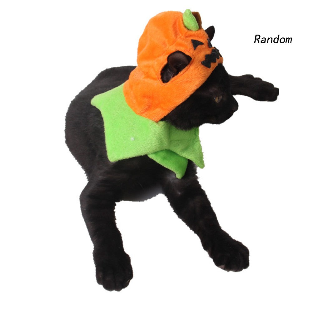 ◆RAN◆Cute Pet Cat Costume Cosplay Pumpkin Hat Cap Halloween Party Headwear Decor