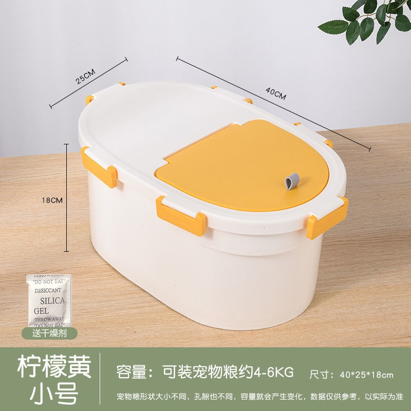 DAXINSI Pet Food Storage Container Airtight Food Container Pet Food Container Plastic Dry Food Container Dog Cat Food Storage Sealed Rice Bucket Box