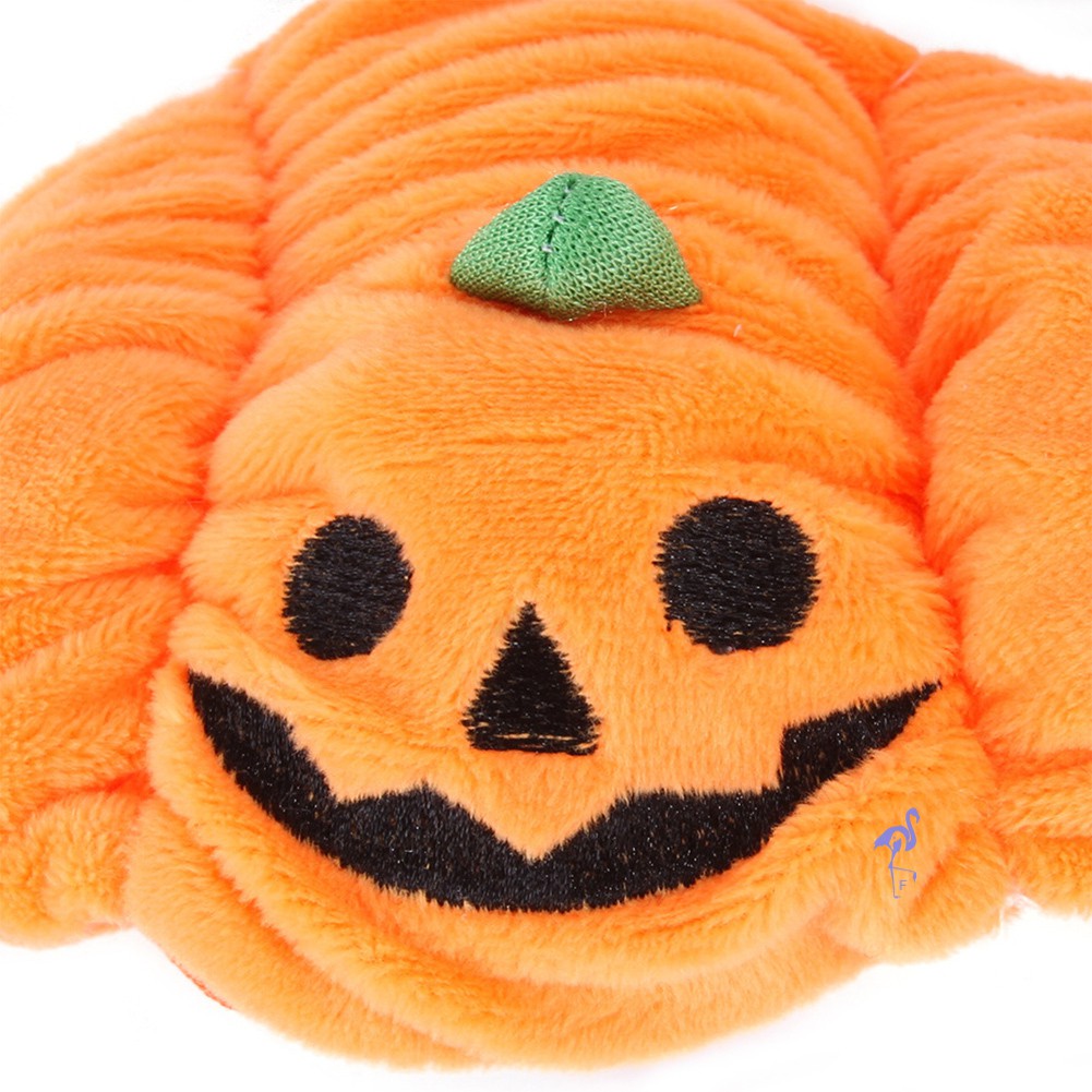 Pet Halloween Pumpkin Hat Dog Puppy Cat Plush Hat for Cosplay Costume Party