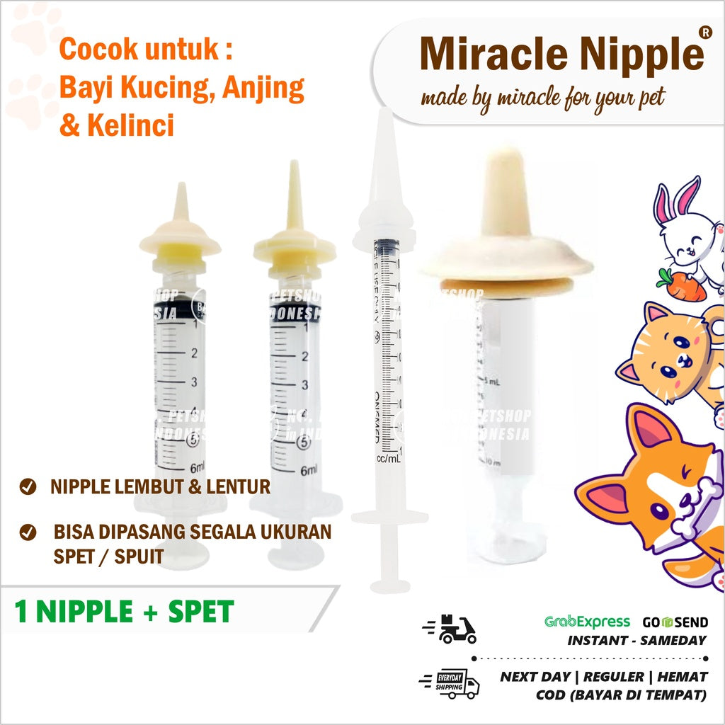 Miracle NIPPLE NIPPLE NIPPLE Spet Milk Pacifier Baby Small Cat Mini Niple NIPPLE For Kitten Rc Baby Cat Dog Newborn Dog Weasel Rabbit Safe Durable Feeding Spluit Sepetan Tip Pacifier Animal Pacifier