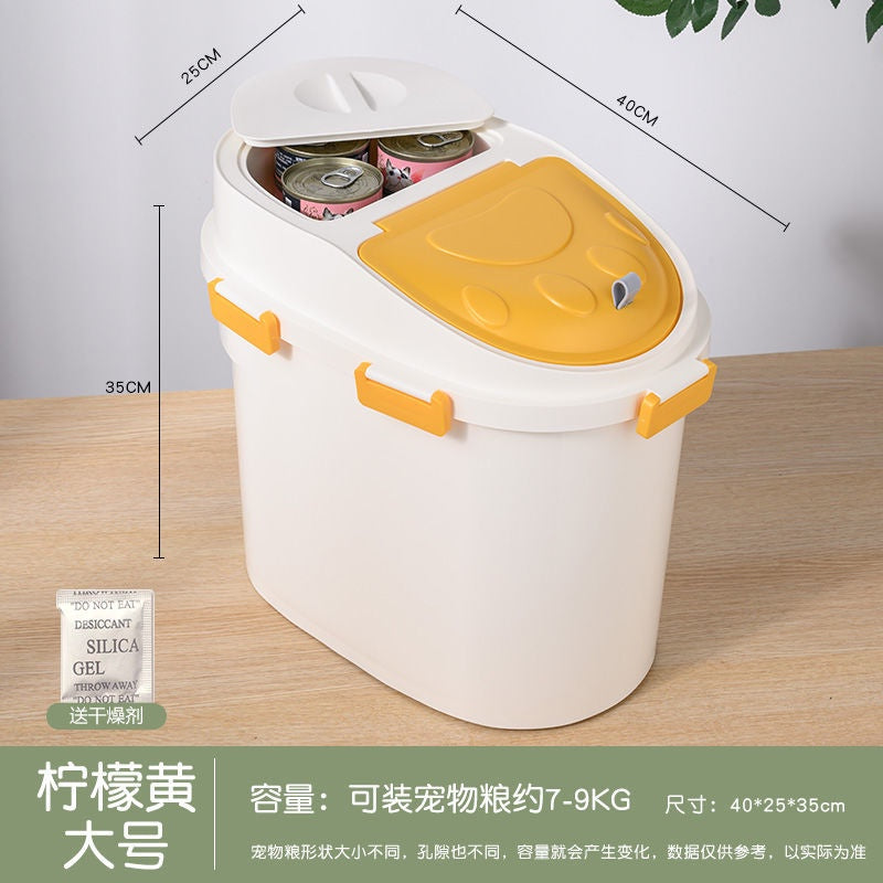 DAXINSI Pet Food Storage Container Airtight Food Container Pet Food Container Plastic Dry Food Container Dog Cat Food Storage Sealed Rice Bucket Box