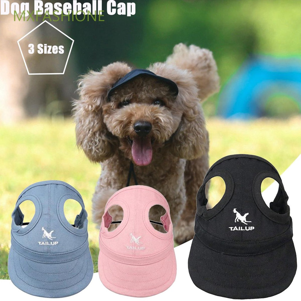 MXFASHIONE Casual Pet Sunbonnet Mini Cat Baseball Cap Dog Hats Canvas Outdoor Stylish Pet Birthday Gift Puppy Kitten Costume Accessories