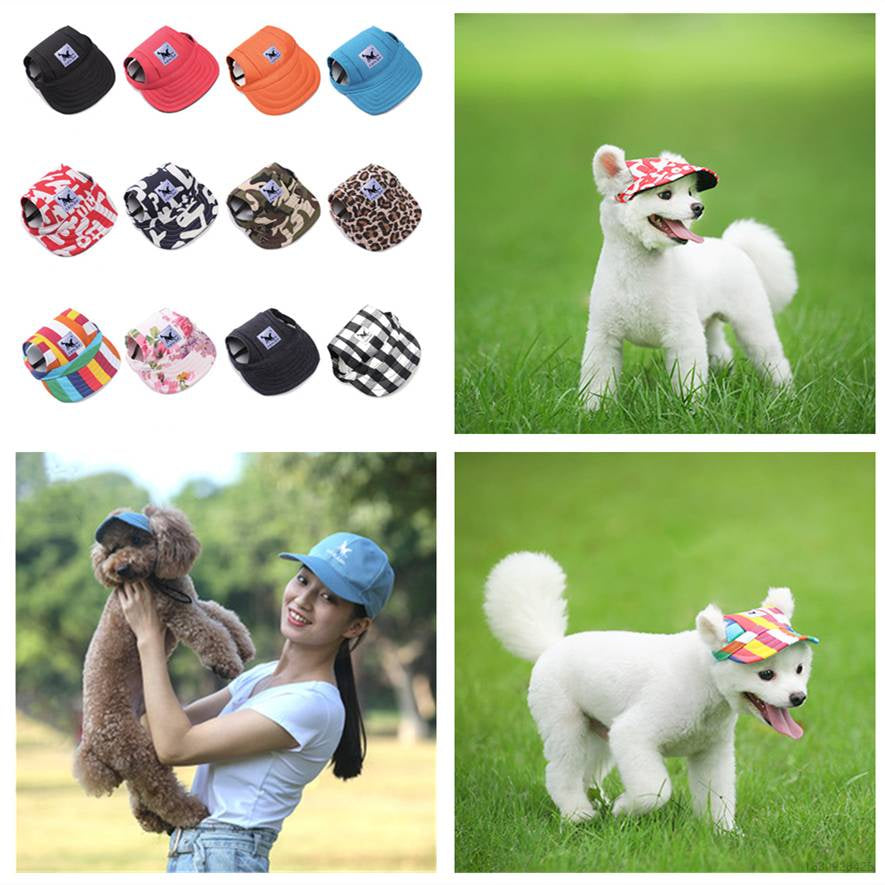 Summer Hat Ear Holes Cute Pet Dog Baseball Cap for Dog Net Cap Sunhat Peaked Cap Outdoor All Match Canvas Fashion Cap Hat Unisex Banners Banners