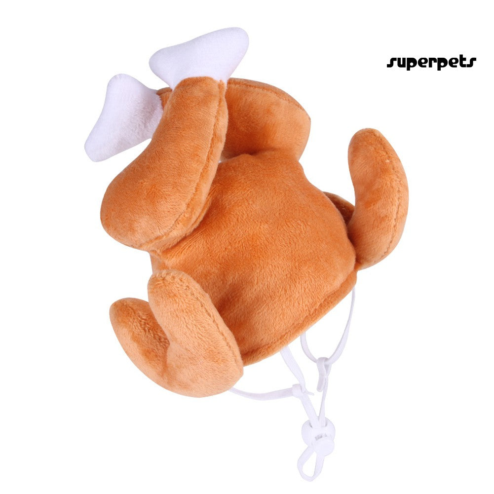 Pet_Cute Pet Dogs Teddy Cat Cotton Plush Hat Puppy Dress Up Headgear Head Decoration