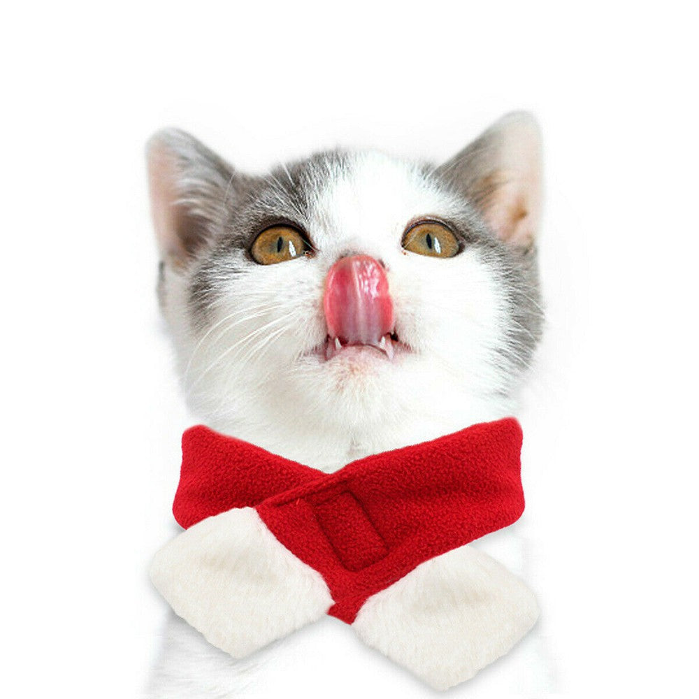 Fast delivery Pet Cat Dog Puppy Santa Red Scarf Hat Christmas Clothes Costumes Warm Apparel My living