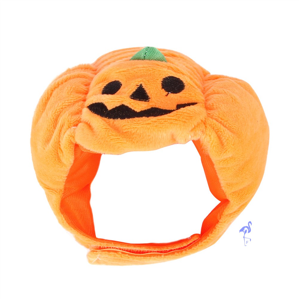 Pet Halloween Pumpkin Hat Dog Puppy Cat Plush Hat for Cosplay Costume Party