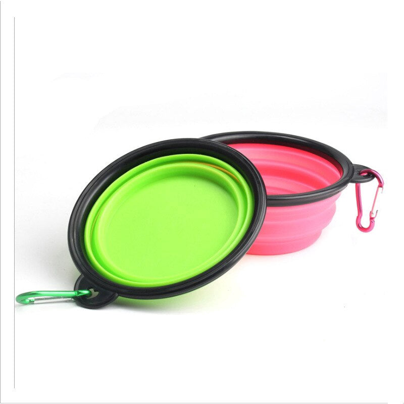 300ML Collapsible foldable silicone dog bowl outdoor travel portable puppy doogie food container feeder dish cat