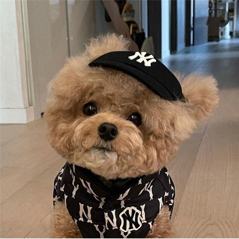 DailyPet Love Pet Shop|Korea Korea NY Cat Dog Small Hat ins Style English Embroidered Cap Baseball Teddy Bichon LA Cute Earless Puppy