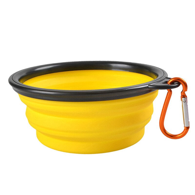 300ML Collapsible foldable silicone dog bowl outdoor travel portable puppy doogie food container feeder dish cat