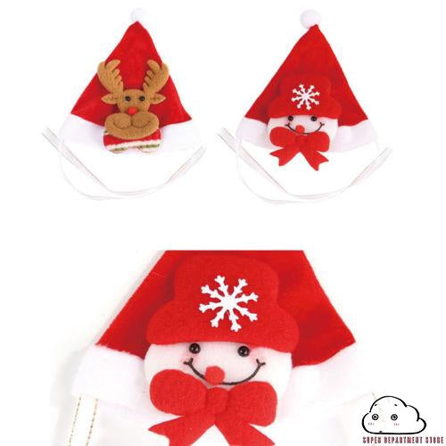 UOE-Christmas pet hat santa claus puppy cat costume hat red cute reindeer hat