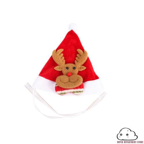 UOE-Christmas pet hat santa claus puppy cat costume hat red cute reindeer hat