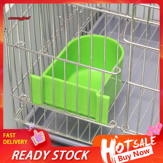 SUN_ 2Pcs Food Container Feeding Cup Cage Food Water Bowl Bird Feeder Professional