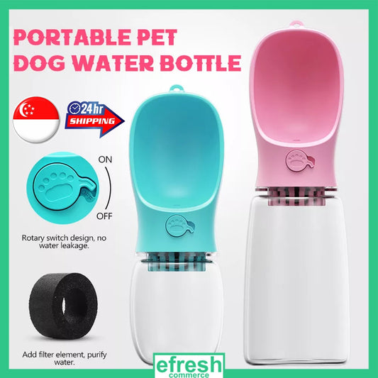 Premium Portable Pet Water Bottle for Cat Dog Drinking Cup with Filter 350ml / 550ml