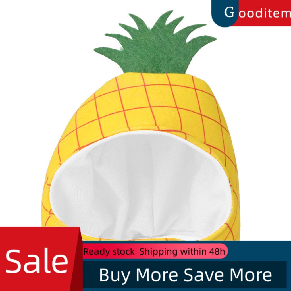 gooditem Pet Cap Cartoon Fruit Photography Prop Soft Texture Cute Pet Cats Puppy Pineapple Shape Hat for Theme Party