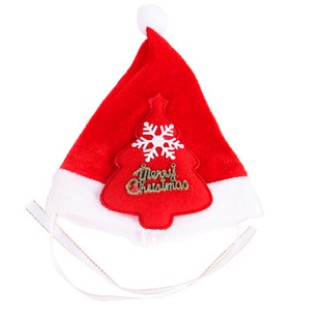 UOE-Christmas pet hat santa claus puppy cat costume hat red cute reindeer hat