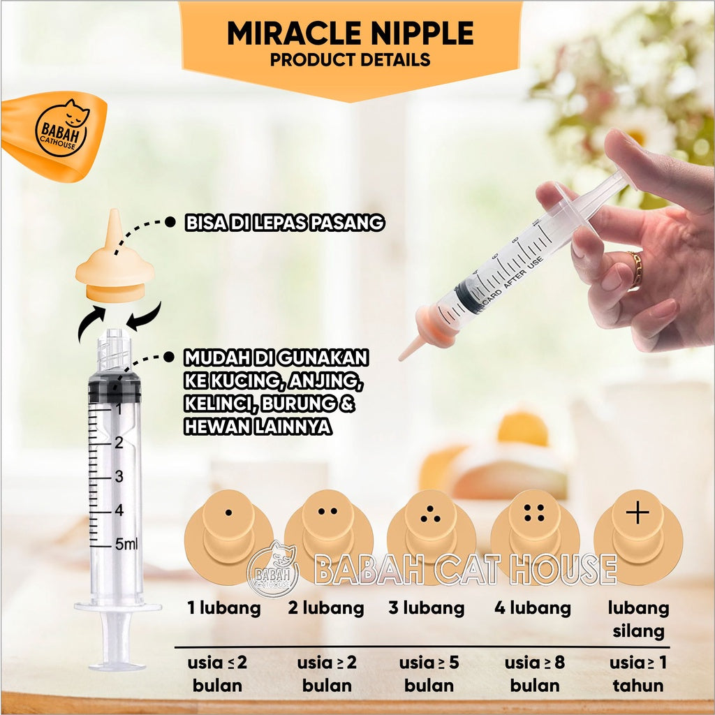 Miracle NIPPLE NIPPLE NIPPLE Spet Milk Pacifier Baby Small Cat Mini Niple NIPPLE For Kitten Rc Baby Cat Dog Newborn Dog Weasel Rabbit Safe Durable Feeding Spluit Sepetan Tip Pacifier Animal Pacifier