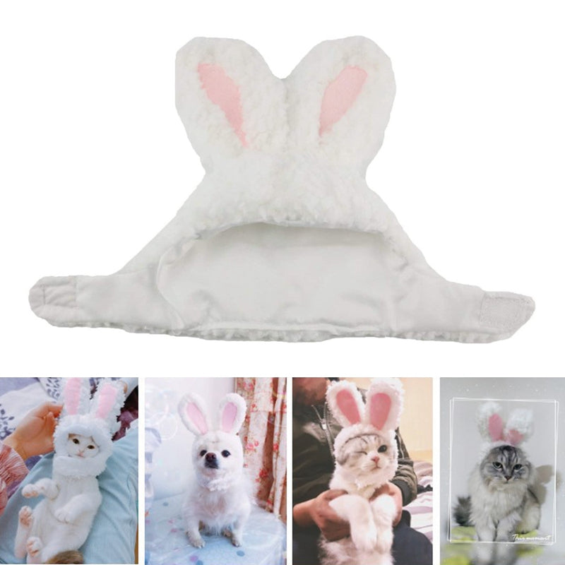 【BCF】Plush Bunny Ears Pet Headband, Rabbit Ear Hat for Cat Small Dogs Party Costume Accessory Headwear