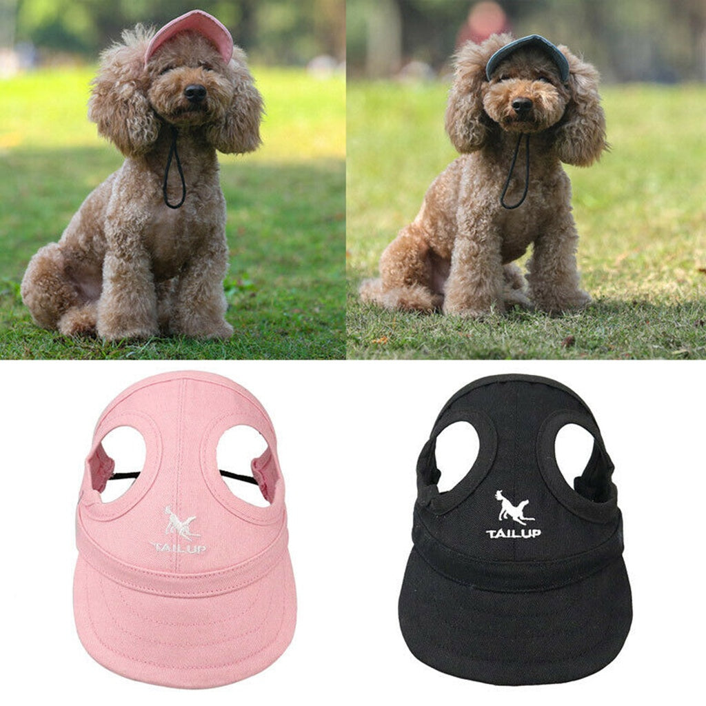 MXFASHIONE Casual Pet Sunbonnet Mini Cat Baseball Cap Dog Hats Canvas Outdoor Stylish Pet Birthday Gift Puppy Kitten Costume Accessories