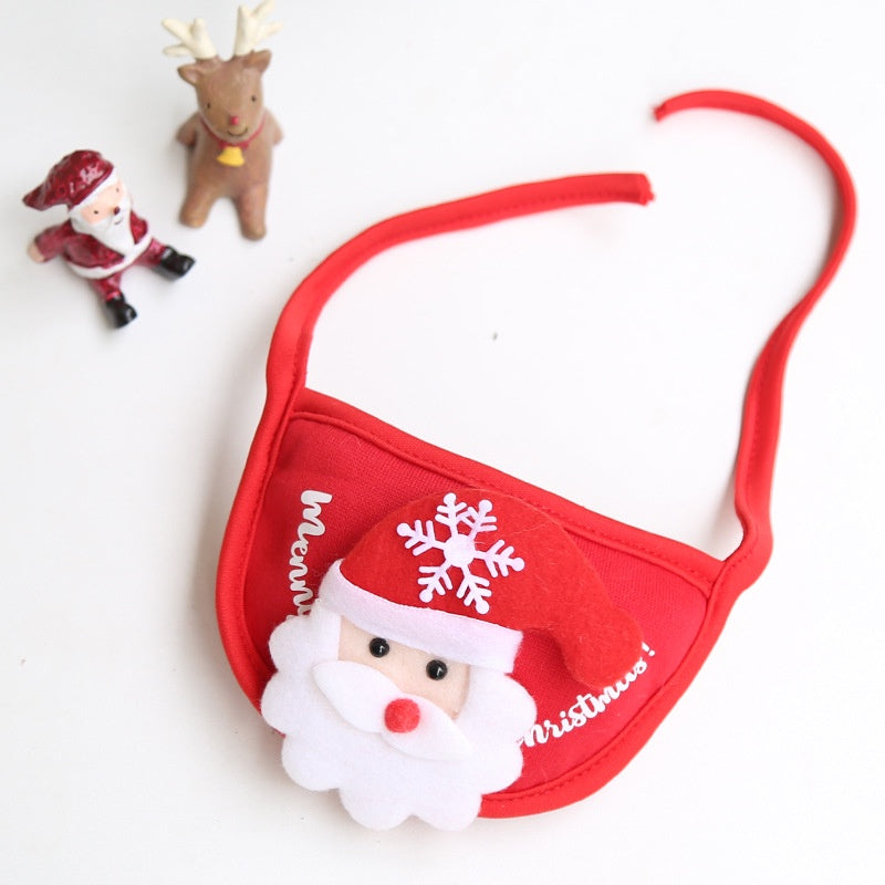 【Christmas Special】Pet Cat Christmas Hat Dog Saliva Towel Bib Autumn Match