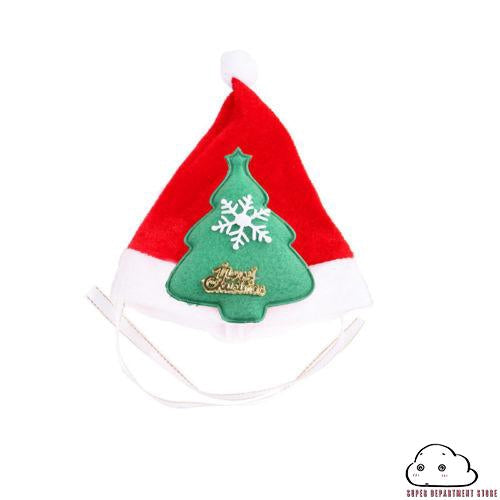 UOE-Christmas pet hat santa claus puppy cat costume hat red cute reindeer hat