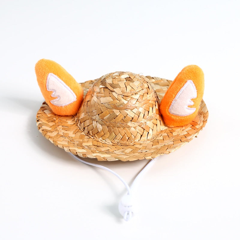 Cat Hat Pet Hat Summer Sunscreen Lovely Frog Fox Antler Ear Hat Cat Method Dog Fighting Shooting Props