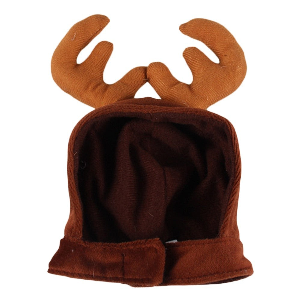 Pet Dog Christmas Hat Reindeer Elk Antlers Cap Xmas Costume